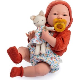 Resim Berenguer Oyuncak Bebek 38 cm - Kiremit Hırka ve Kedili 