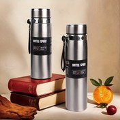 Resim Grinkwell Yalıtımlı Paslanmaz Çelik Su Şişesi, 800/1000ml - Büyük Kapasiteli, Vakumlu Kapaklı ve Süzgeçli, Dış Mekan Sporları ve Ofis Kullanımı İçin İdeal 