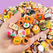 Resim Miniature Food Props Karışık Stil Reçine Yiyecek, Boyutu 20 adet/40 adet/50 adet olarak Belirlenmiştir, Mutfak Yiyecek Heykelleri, Halloween Noel Hediyesi 