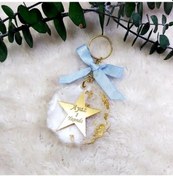 Resim Epoksi Anahtarlık Yıldız Pleksili Bebek Şekeri(30 Adet) 