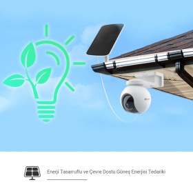 Resim Ezviz Ezvız Cs-Cmt-E Güneş Enerjili Solar Panel – Eb8-4g Kamera Uyumlu, 5V/4W, IP65 Su Geçirmez, 4 Metre Kablo Dahil 