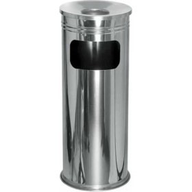 Resim Paslanmaz Metalik Kolon Küllük ve Çöp Kovası 30X60, 4 Adet Set 
