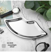 Resim Dianziye Güncel Minimalist Giriş Hallı Dekoratif Tabak - Paslanmaz Çelik, Ev Dekoru İçin Güzellik Ve Fonksiyon Birleşimi, Silver Renk 