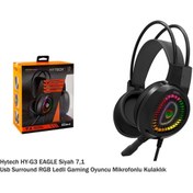 Resim Hytech Kulaklık Hy-g3 Eagle Siyah 7.1 Usb Surround Rgb Ledli Gaming Oyuncu Mikrafonlu Kula 