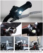 Resim 2 Adet 12v 3w Kırmızı Kartal Gözü Motosiklet Led Flaşör Işık Seti 