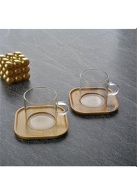 Resim Cam Kahve Fincanı Seti 