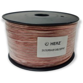 Resim herz 2x0.75mm Hoparlör Kablosu 100metre Şeffaf 