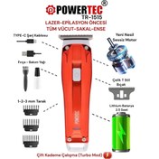 Resim Powertec Tr 1515 Ense Sakal Traş Makinesi ORJINAL-BAYİSİNDEN-FATURALI