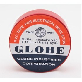 Resim Globe Pvc Elektrik İzolasyon Bant "0.13x19x10yrds" Kırmızı 500'lü 1 Koli 