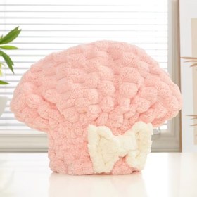 Resim Mikrofiber Örgü Saç Kurutma Bone Havlu 