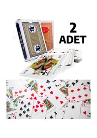 Resim 101 65 2 Adet İskambil Pişti Oyun Kağıdı Briç Batak 52 Oyun Kağıdı İskambil Kartı 