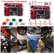 Resim Moly 177 Adet Ön Cam Kapağı Vida Seti Kaplama Kırmızı Motosiklet Yedek Parça 