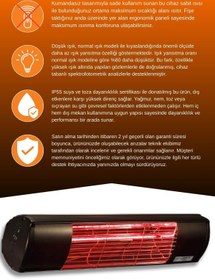 Resim Goldsun Aqua 2000 Watt GSA20LG Düşük Işıklı Kumandasız Suya Dayanıklı Elektrikli İnfrared Isıtıcı-Siyah - Siyah 