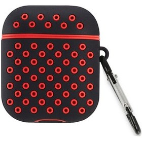 Resim Airpods 3 3.nesil Spor Delikli Kılıf - Siyah-kırmızı 