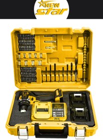 Resim Newstar 21v Çift Akü Kömürsüz Motor Çelik Mandren Darbeli Akülü Vidalama Şarjlı Matkap 