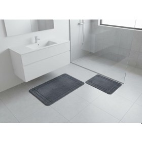 Resim Banyo Paspası 2'li Set Set Asos Antrasit Çok Renkli 