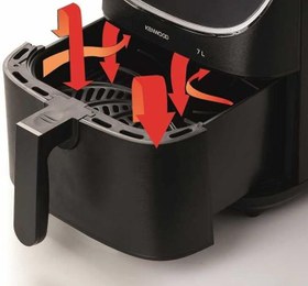 Resim Kenwood Airfryer XXXL Siyah HFP80.000BK - 7 Litre Geniş Hazne Kapasitesi, 1700 Watt, Dijital Dokunmatik Ekran, 12 Farklı Programlama, 200 Dereceye Çıkabilen Sıcaklık Ayarı, Meyve Kurutma Fonksiyonu 