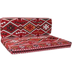 Resim Erbasonline Mtk404-401 Şark Köşesi Kırmızı Halı Des. Ikili Minder Tk. 120Lik 