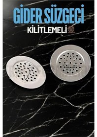 Resim Modacar Kilitlenebilir Metal Lavabo Evye Süzgeci 2 Adet 