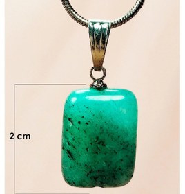 Resim Apatit Doğal Taşı Zincirli El Yapımı Kolye Uç: 2 Cm Zincir: 20 Cm Kutulu Çok renkli 
