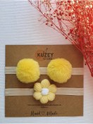 Resim KUZEY STORE 2li Fiyonk & Papatya Bebek Bandana Seti 