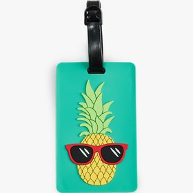 Resim Kadın Ananas Şekilli Bavul Etiketi 