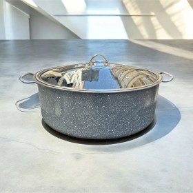 Resim Alkara Endüstriyel Granit Derin Tencere 34 Cm Gri 
