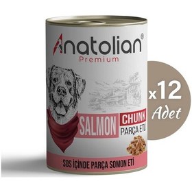 Resim Anatolian Premium Adult Salmon Somonlu Parça Etli Yetişkin Köpek Konservesi 12 x 400 G 