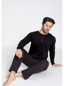 Resim Aydoğan Erkek Modal Uzun Kollu Pijama Takımı 3426 - 1 Adet 001 