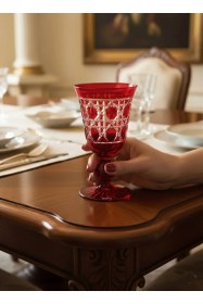 Resim Cam Gloria El Kesmesi Cam Kadeh Bardak 200ml 1 Kırmızı Şarap Kadehi 200 - 399 Cc Kırmızı 