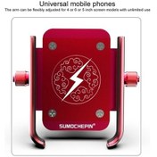 Resim Wondernest Kancalı Motosiklet Alüminyum Telefon Braketi, 4-6,5 İnç Uyumlu Siyah Siyah 