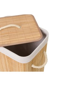 Resim Living Bambu Örme Çamaşır Sepeti - Bej - 60 Lt Bej 