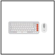 Resim Teknoteg - Rsr - Logıtech Pop Icon Combo, Beyaz-turuncu, 920-013076, Kablosuz, Türkçe Q, Klavye Mous Diğer 