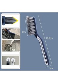Resim Cımbızlı Fırça Çok Amaçlı Kademeli Kesim Uçlu Banyo Klozet Kenarı Pencere Temizleme Aparatı Çok Renkli 