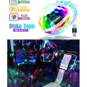 Resim Btl Otomotiv Sese Duyarlı USB Rgb Ledli Disco Topu Disko Topu 5W 
