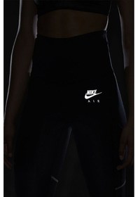 Resim Nike Air Fold Over Waist High Rise 7/8 3cepli Yüksek Belli Tayt Dr Siyah 