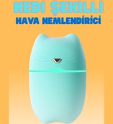 Resim Tiffany Kedi Şekilli Hava Nemlendirici Taşınabilir Buhar Makinesi Aroma Difüzörü H2o Tp-1005 