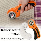 Resim 1/5 adet 45mm Patchwork Rulo Tekerlek Bıçak Kumaş Kesme Bıçağı Deri Kağıt Kumaş El Sanatları Döner Kesici DIY Dikiş Aksesuarları 