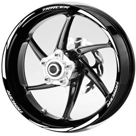 Resim Beyaz-Tracer-Yazılı-3-Parçalı-Reflektif -Beyaz-Jant-Şeridi 