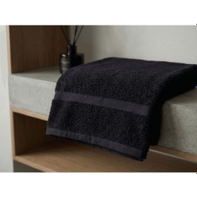 Resim %100 Pamuk 4'lü Premium Siyah El Yüz Banyo Havlu Seti 45x90 Diğer 