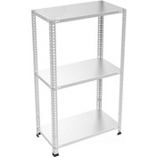 Resim Galvanizraf 3 Katlı Galvaniz Çelik Arşiv Depo Kiler Raf 43X93X100 Galvaniz 