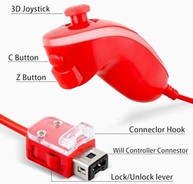 Resim LongLongJin Wii Controllers 4 Packs Nunchucks Wii Remote joystick Compatible Wii Console & Wii U,Replacement for Wii Nunchuck Controller,Compatible with Nintendo Wii Games Gamepads (Pink+Sky 