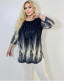 Resim Gulay Style Uzun Büyük Beden Tunik 400479962 Mavi 