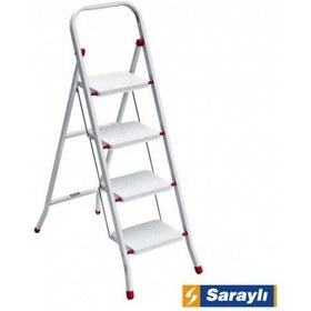 Resim Saraylı Pratik Metal Merdiven Beyaz 4 Basamaklı Diğer 