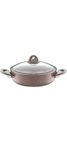Resim Saflon SF8628GR Granit Line 28 cm Basık Tencere 4.25 Litre 