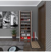 Resim Kenzlife Ayakkabılık Ayakkabı Dolabı Kilitli Gutan Cvz 180 70 32 Kapaklı Ofis Dolabı İki Bölme 