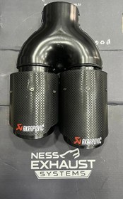 Resim Akrapovic 76 lık(YERLİ) egzoz ucu çiftli sol 