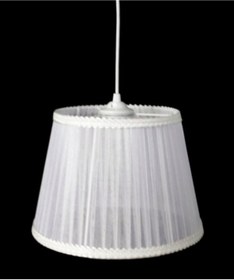 Resim TEKAY AYDINLATMA Beyaz Tül Kumaşlı Yatak Odası Avizesi 