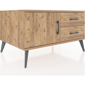 Resim Kronos Şifonyer Tek Raflı 2 Çekmeceli Tek Kapaklı 88x59x48 Çam-çam Çam 
