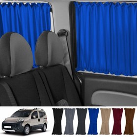 Resim Oto Pandami Fiat Fiorino 2007+ Uyumlu Mavi Raylı Oto Perde Takımı 